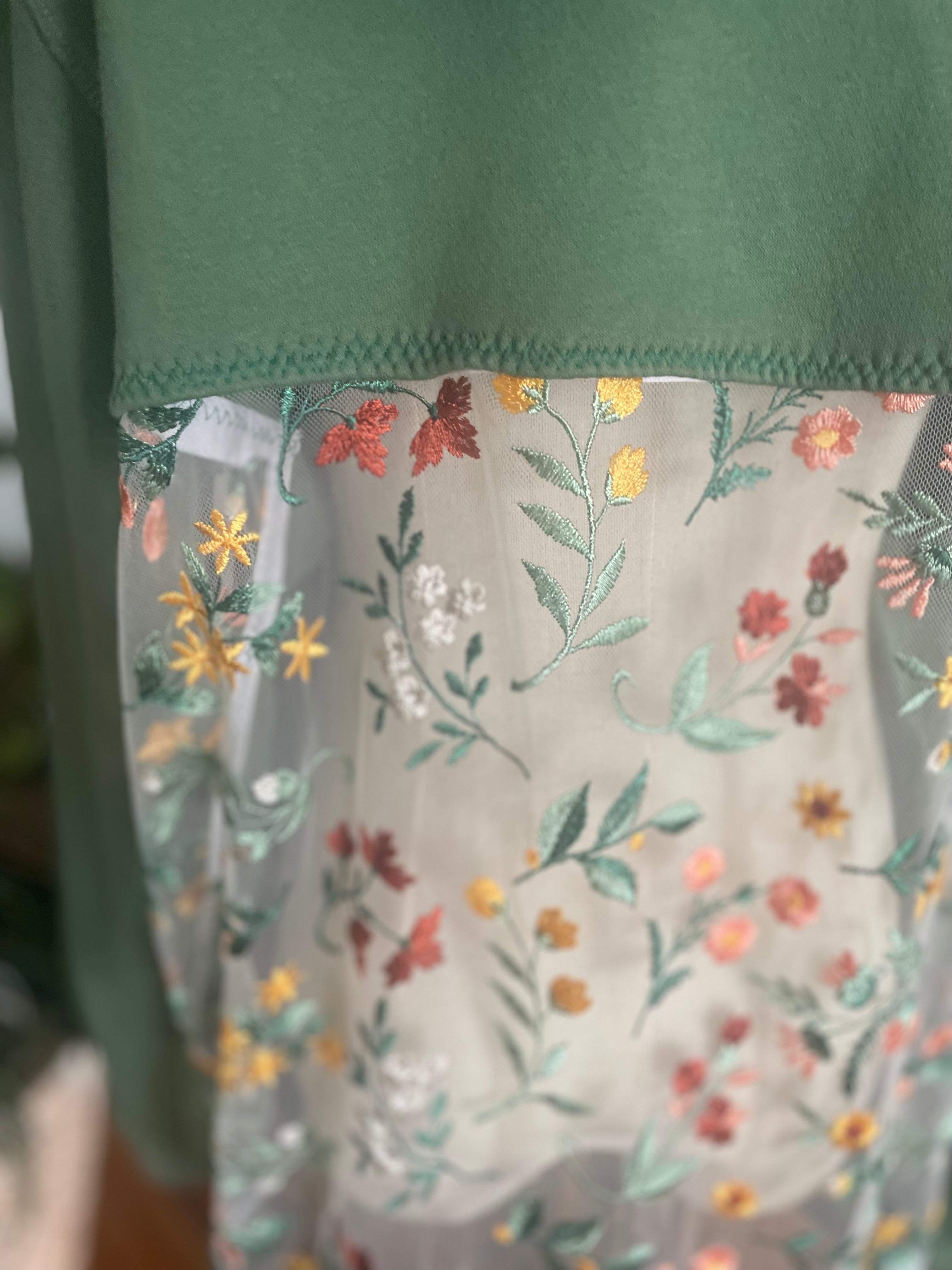 Sage Floral Sweater