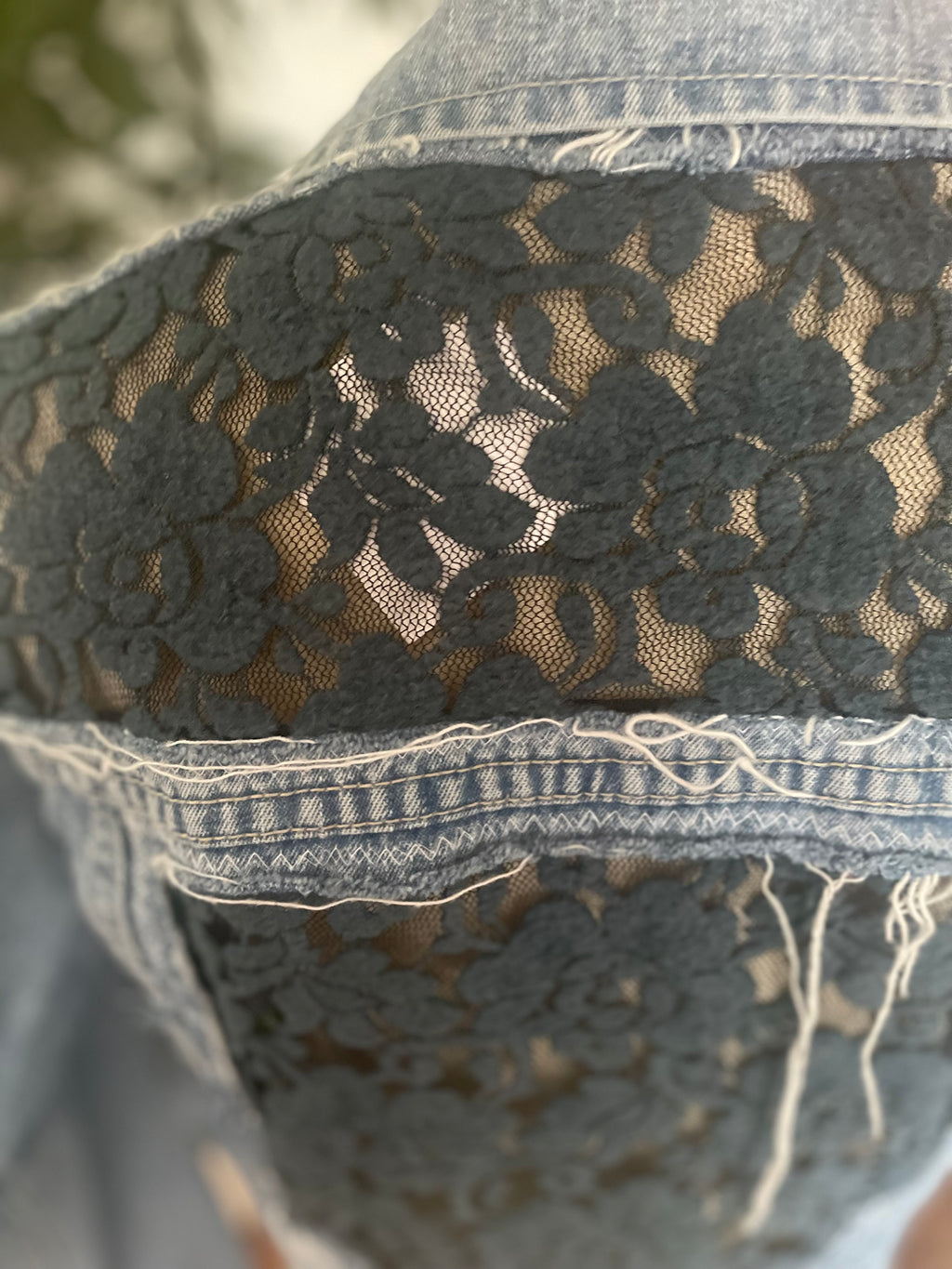 Blue Lace Jean Jacket