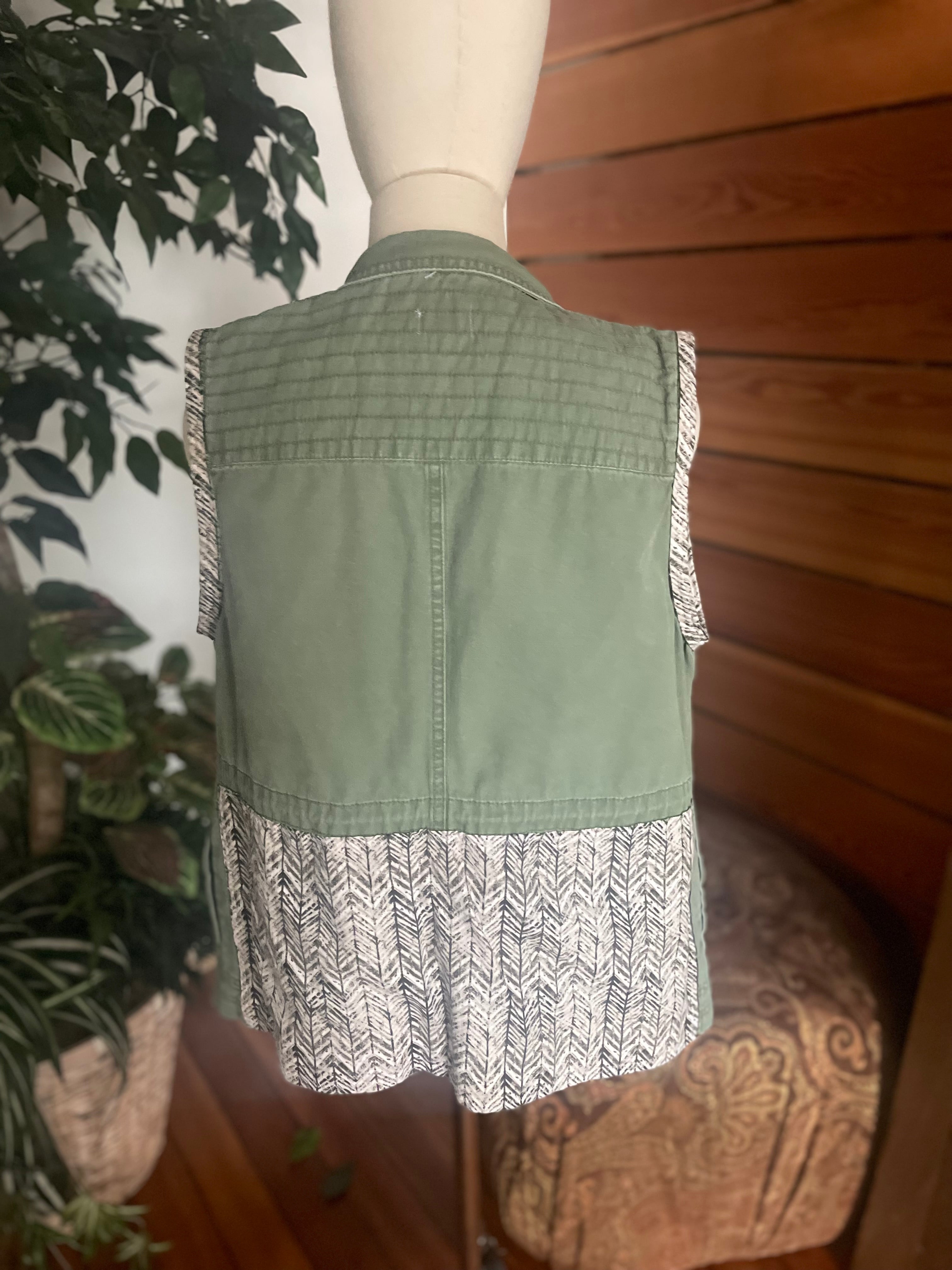 Army Green Tribal Vest