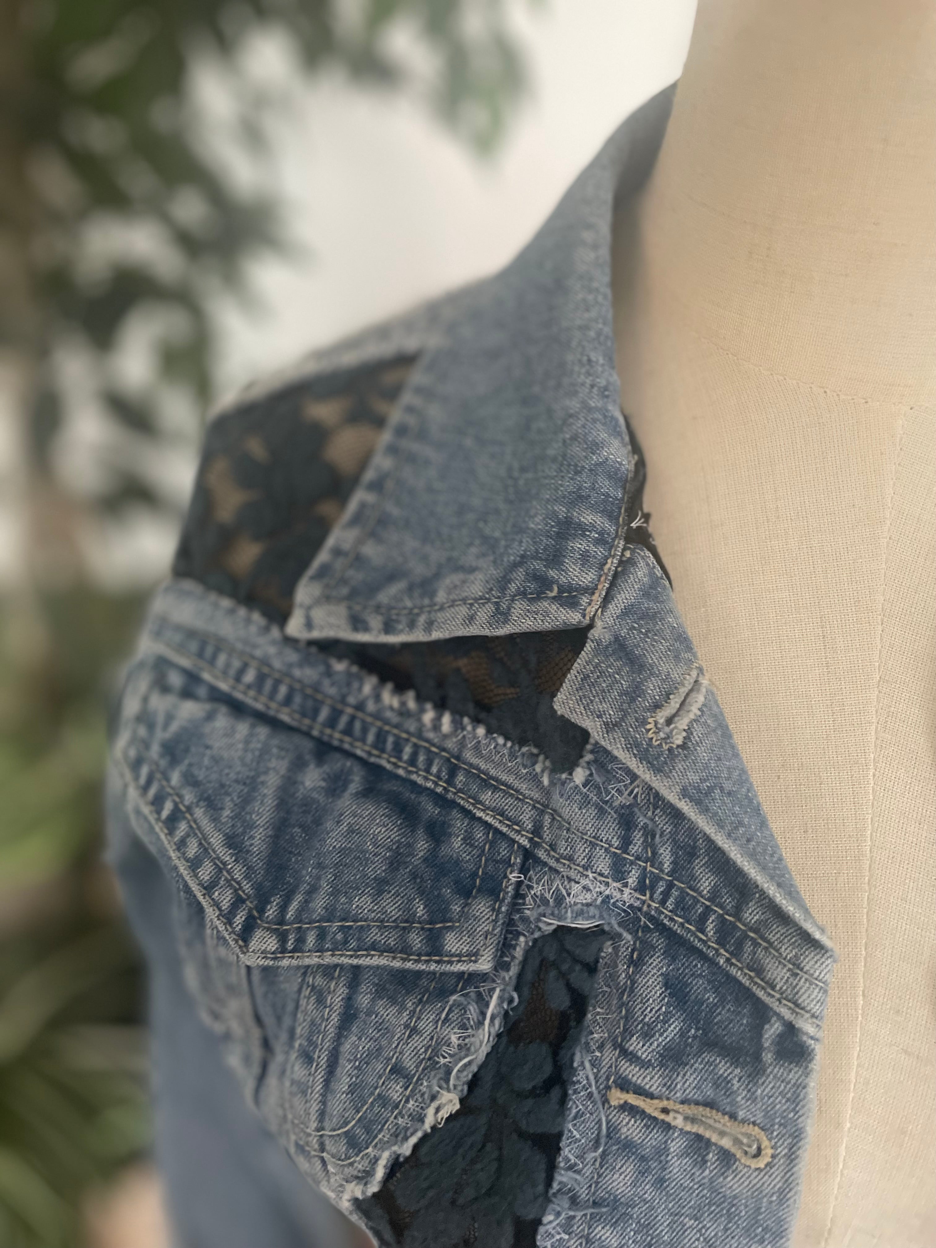 Blue Lace Jean Jacket