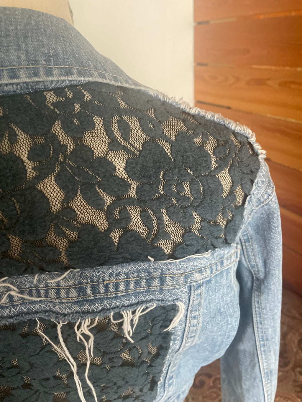 Blue Lace Jean Jacket