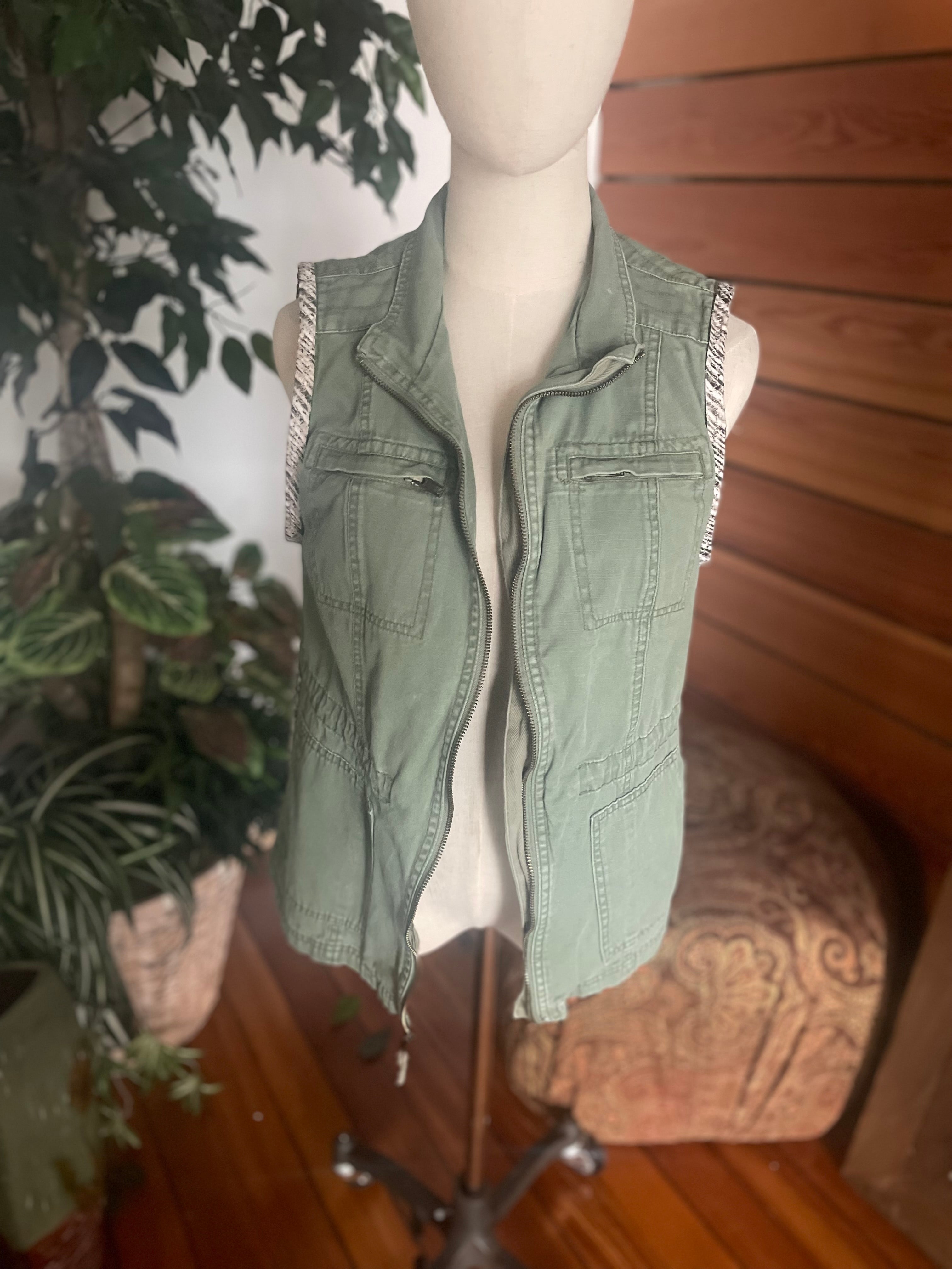 Army Green Tribal Vest