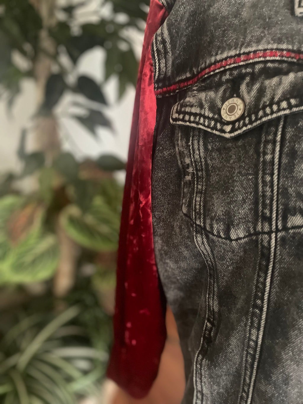 Red Velvet Jean Jacket